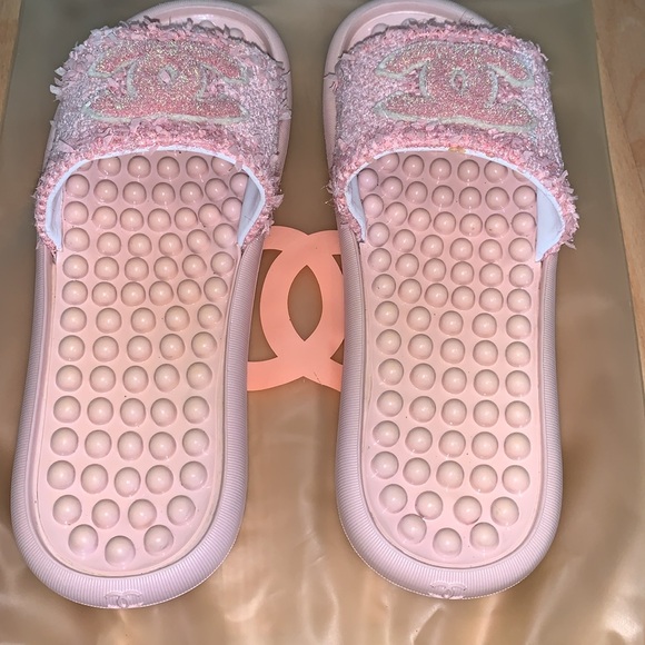 Chanel jelly sandals, pink tweet poolside limited edition - Picture 4 of 6